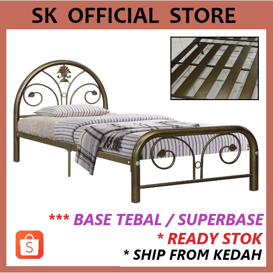 BASE TEBAL (1katil 1 order) Single Bed Frame/Metal Bed/Bedroom Furniture/Base/Bed/Katil Single/Katil Besi/katil bujang