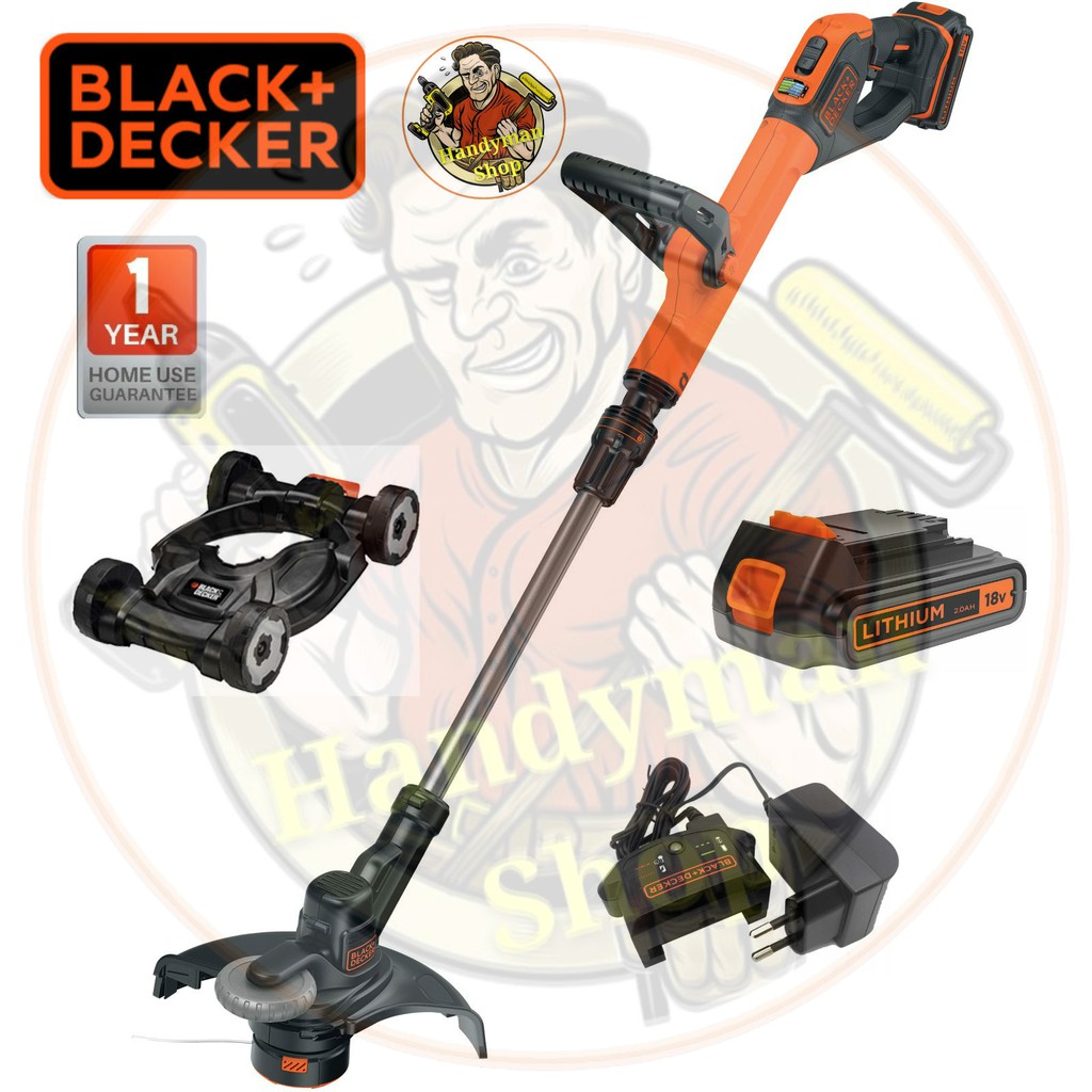black and decker grass trimmer battery
