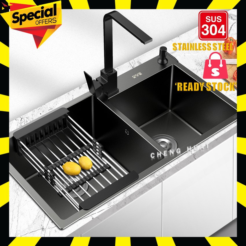 NANO SINK SILVER SERIES HANDMADE SUS304 STAINLESS STEEL KITCHEN SINK