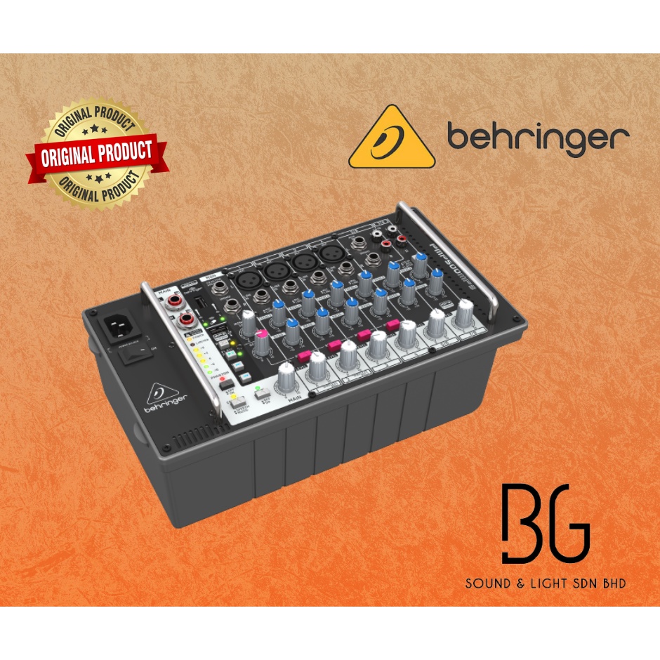 BEHRINGER PMP500MP3 Ultra-Compact 500 Watt 8 Channel Powered Mixer with