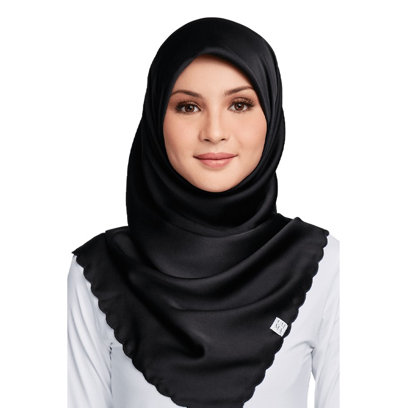 Umma Sulam NIQA Satin Square in Sanggol Black | Shopee Malaysia