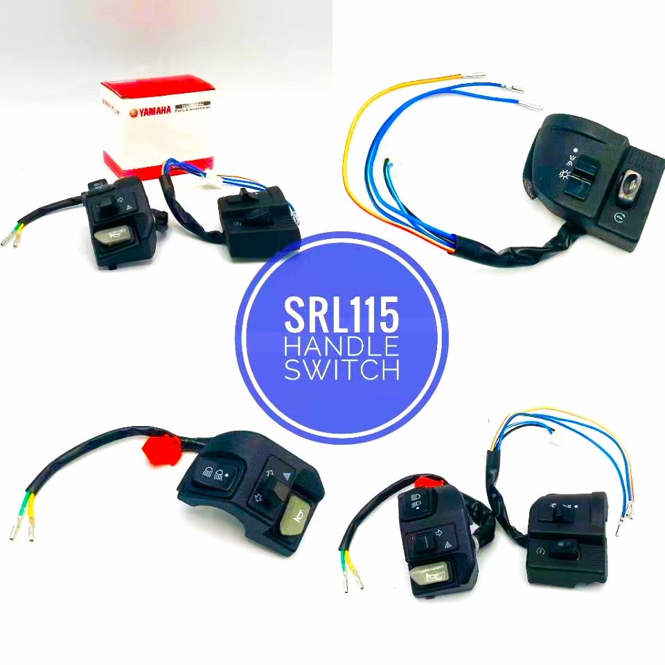 YAMAHA SRL115 HANDLE SWITCH R/L SUIS ON OFF SUIS 3 STEP HAZARD LIGHT ...