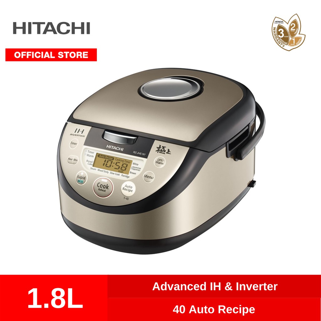 Hitachi 1.8L Rice Cooker IH Series Inverter RZJHE18Y Shopee Malaysia