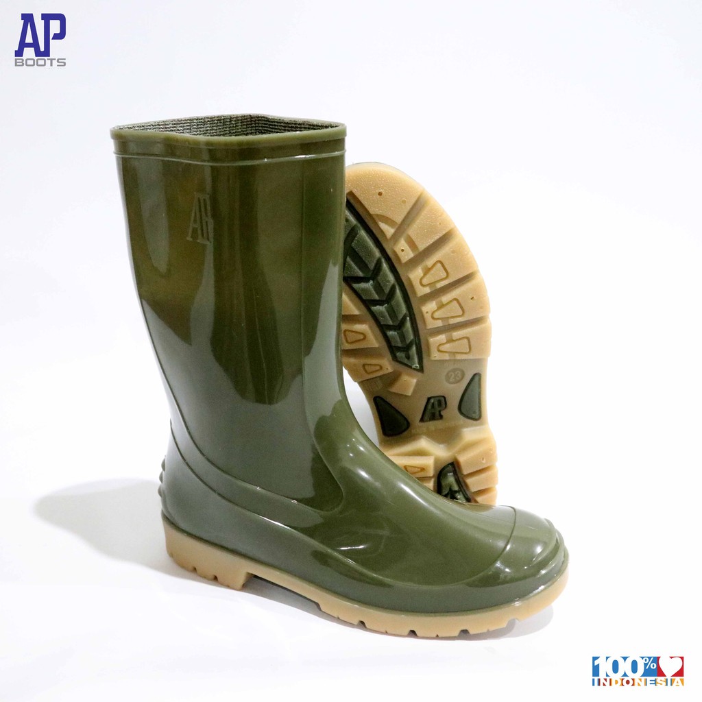 green rubber boots