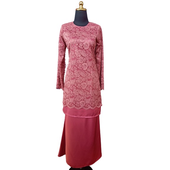  READY STOCK KURUNG MODEN LACE EXCLUSIVE PINK  BELACAN  