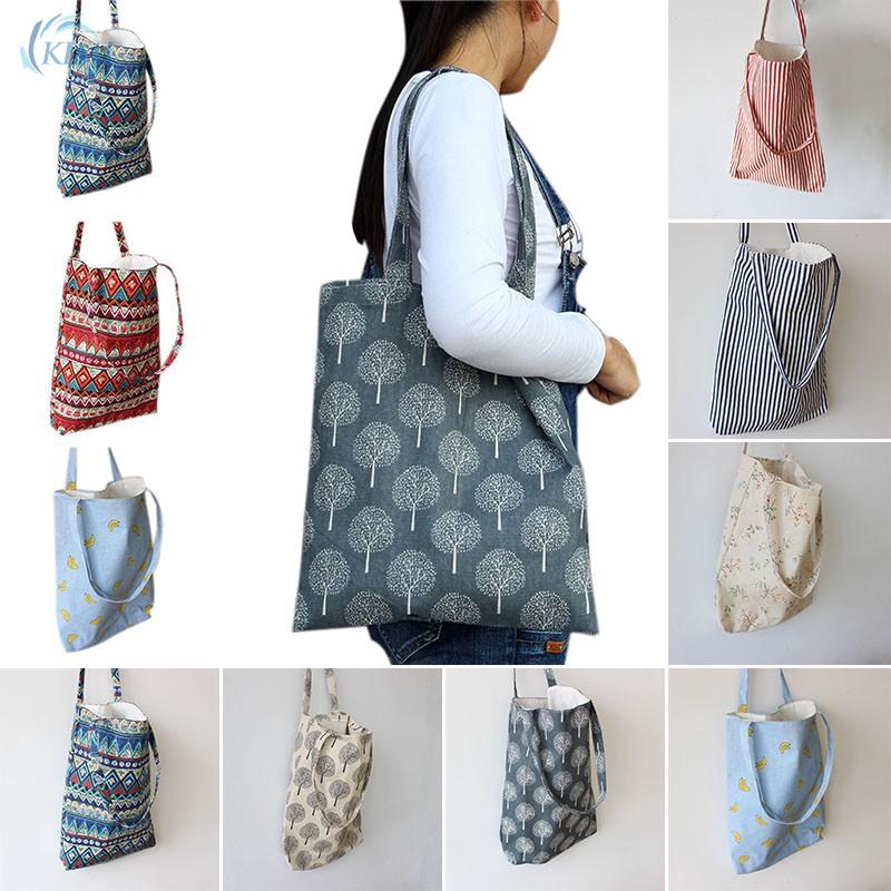 Women's Handbag Print Linen+Cotton Shoulder Bag | Shopee Malaysia