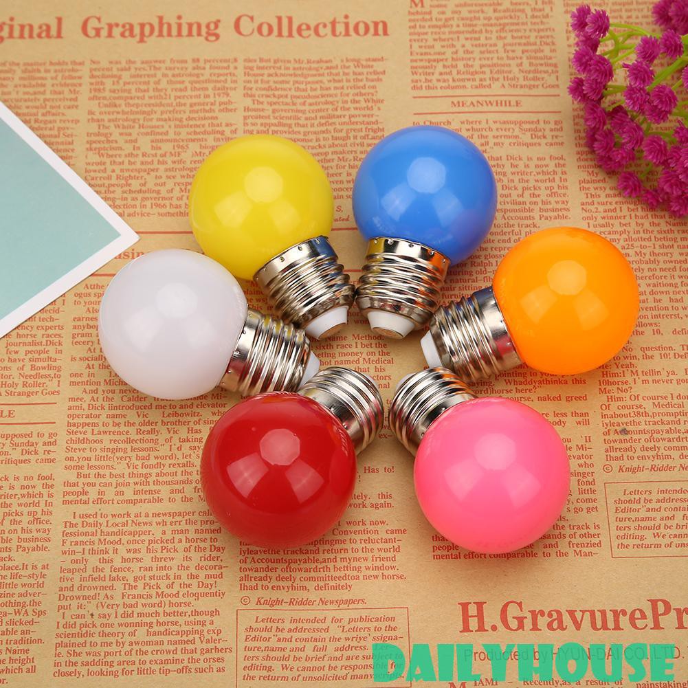 Mini E27 3W LED Colorful Globe Light Lamp Bar Home Bedroom Decor Lighting Bulb