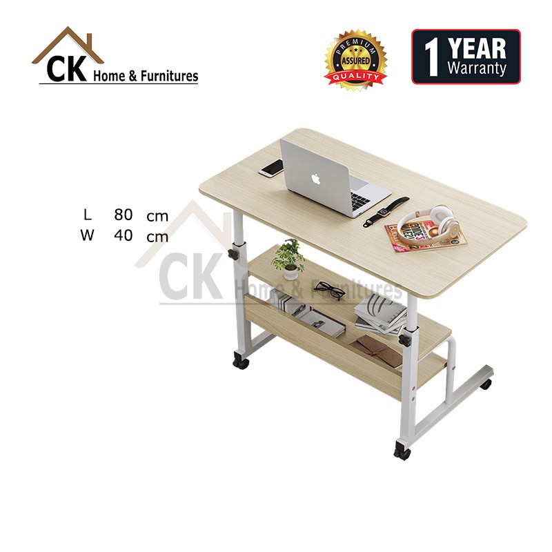 CK (L60/80)cm Adjustable Bedside Laptop Table Sofa Side Table With