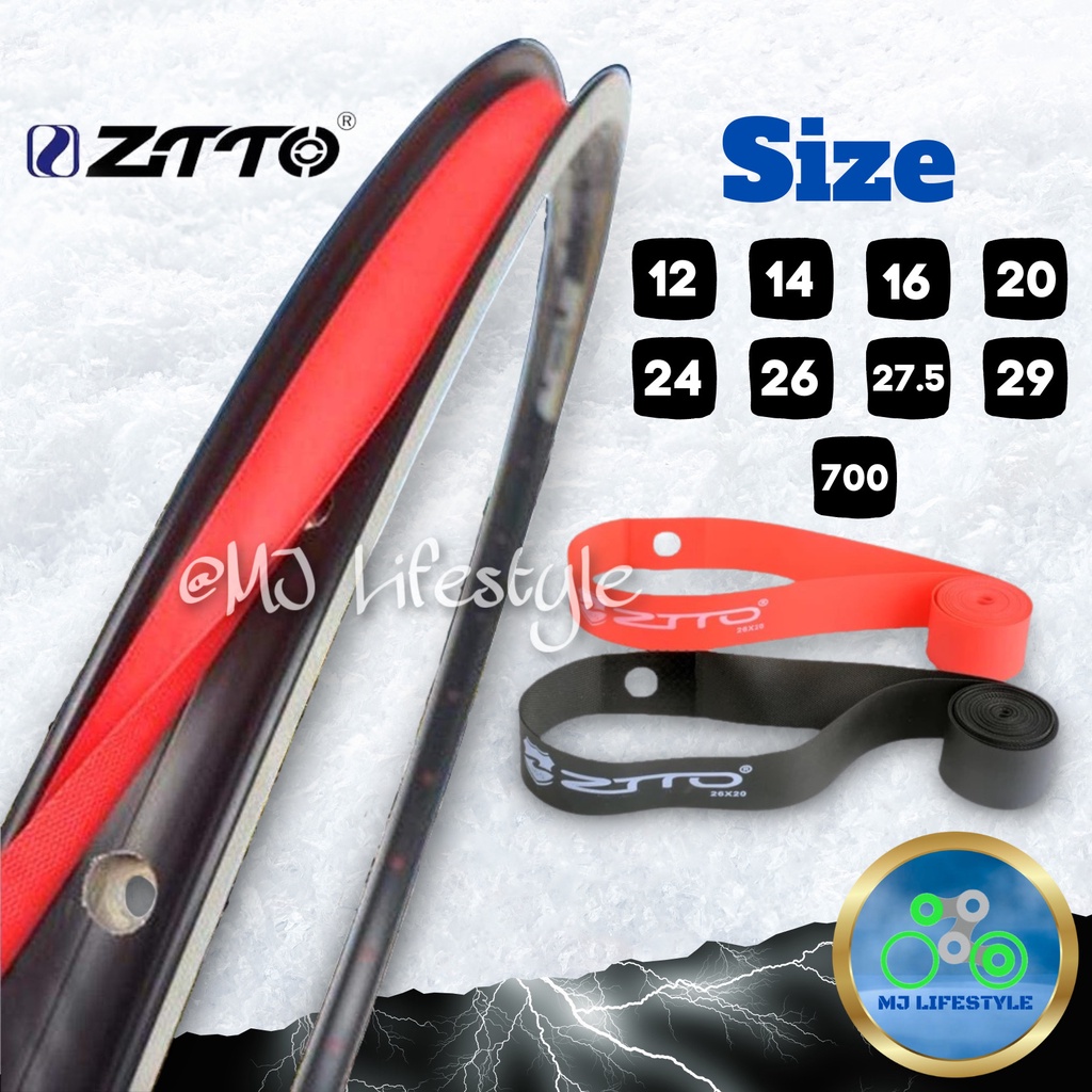 [1PC] ZTTO Bicycle Rim Tape 12" 14" 16" 20" 24" 26" 27.5" 29" 700c Lapik Rim Strip Tube Protector Pelindung Tiub Basikal