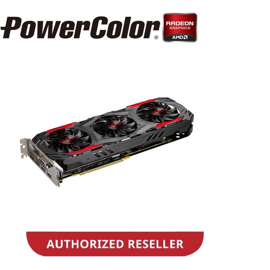 POWER COLOR VGA ATI RX570 RX 570 4GB GDDR5 256BIT RED DEVIL (USED ...