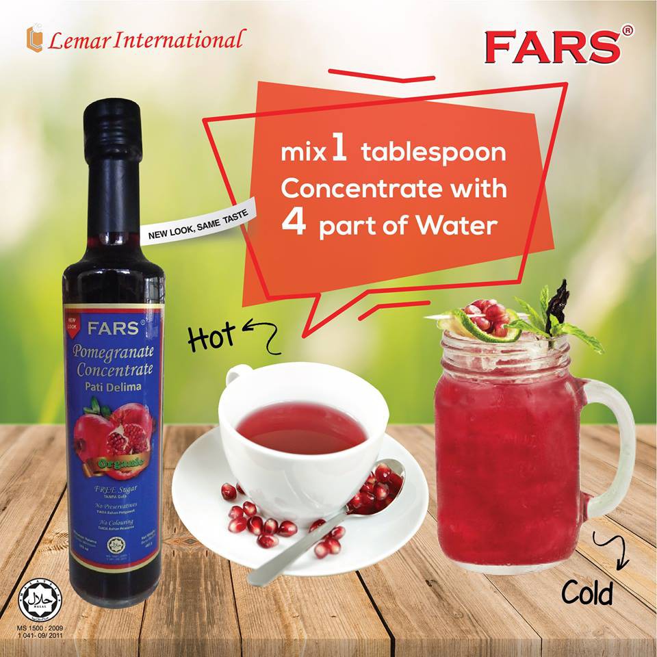 ORGANIC 100 PURE POMEGRANATE CONCENTRATE JUICE ASLI JUS PATI DELIMA