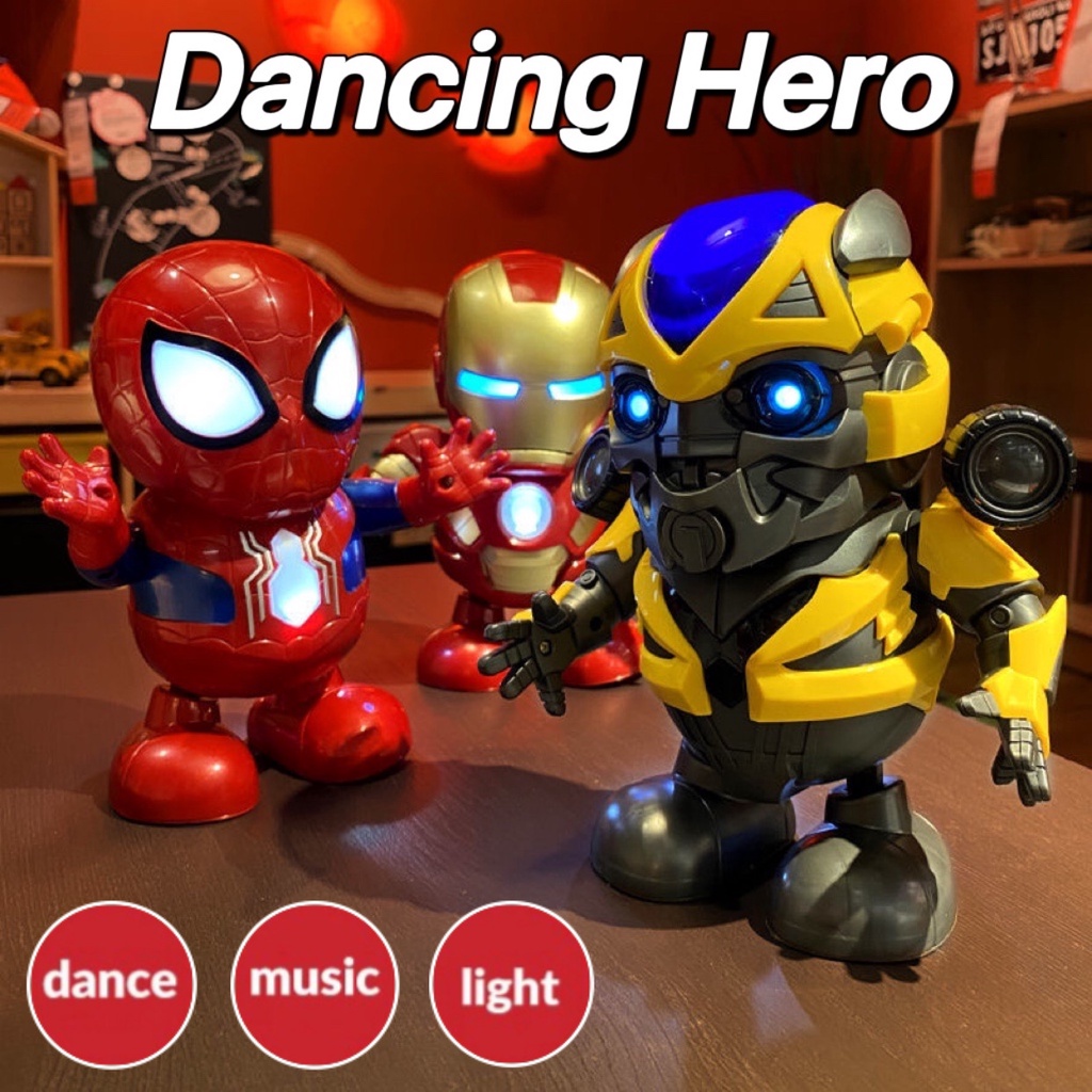 Dancing Super Hero Toy Dance Robot Toys Music Avangers Dance Hero Robot ...