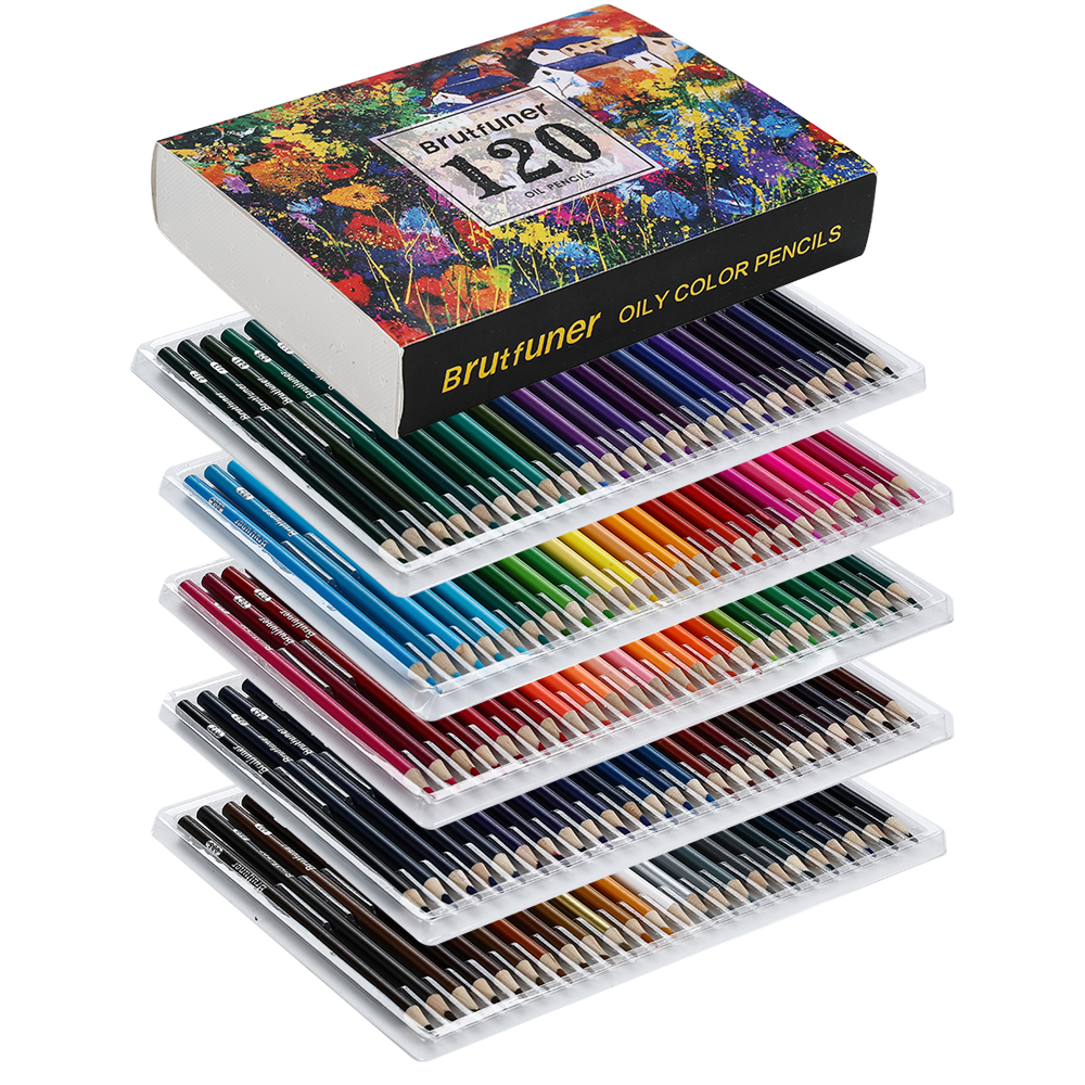 Download 48/72/120 Colors Oily Art Coloured Pencils Set for Adult Coloring Books Artist Drawing Sketching ...