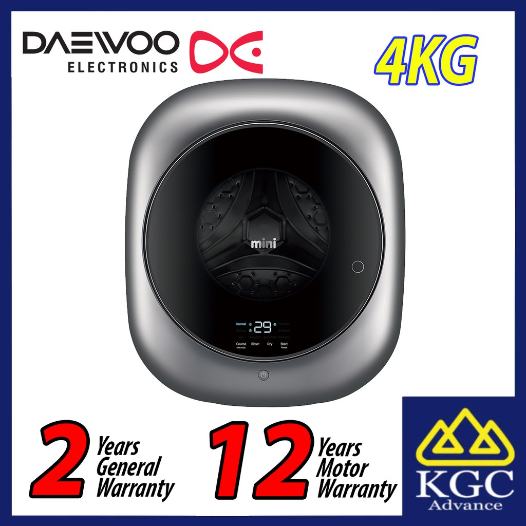 Daewoo 4KG WallMounted Inverter Mini Washer Dryer DWCM74G Shopee