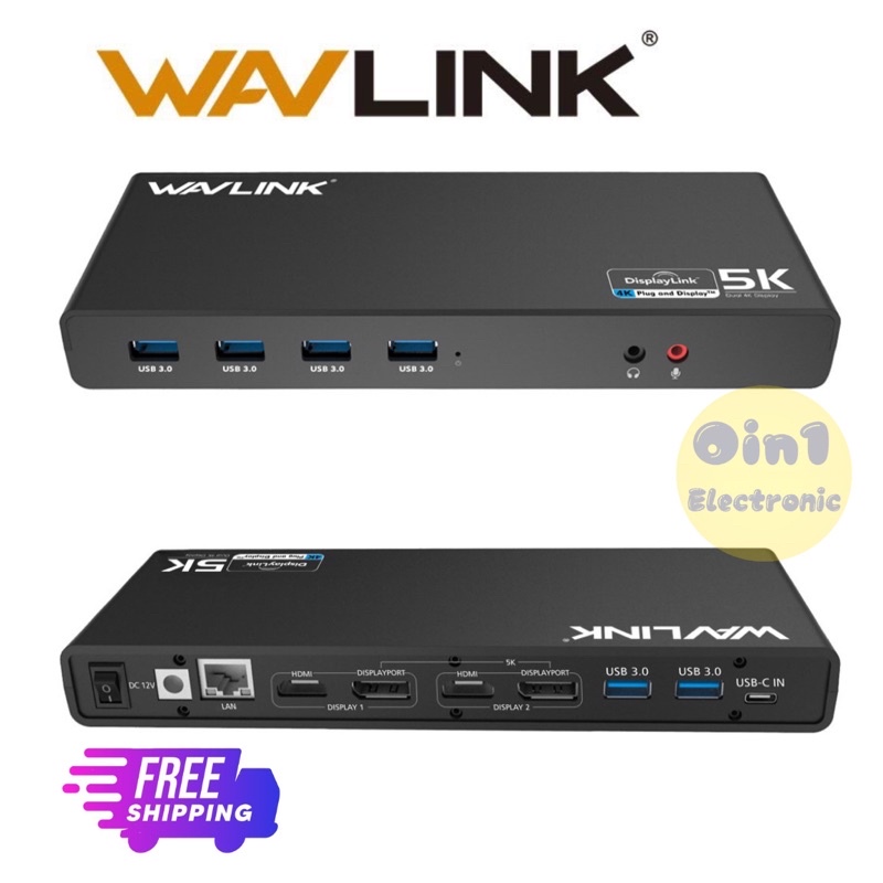 WAVLINK USB C Laptop Docking Station USB 3.0 Universal Docking Station ...