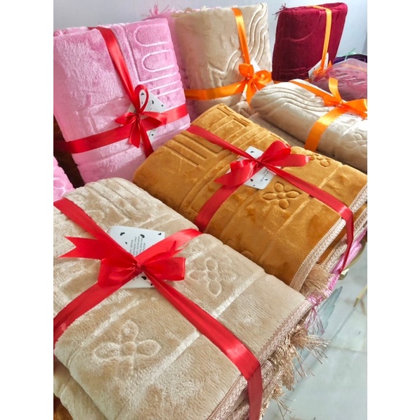 GIFT EDITION SEJADAH PREMIUM GEBU & LEMBUT HADIAH DOOR GIFT WEDDING GIFT SET ANTISLIP - HADIAH HARI GURU