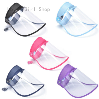 Romacci Kids Protective Face Shield Hat Anti Dust Anti Pollution Hat Child Anti-Spitting Splash Hat Anti-Saliva Hat Non-removable Protective Facial Windproof Anti-Fog Hat Boys Girls Cotton Sun Hat