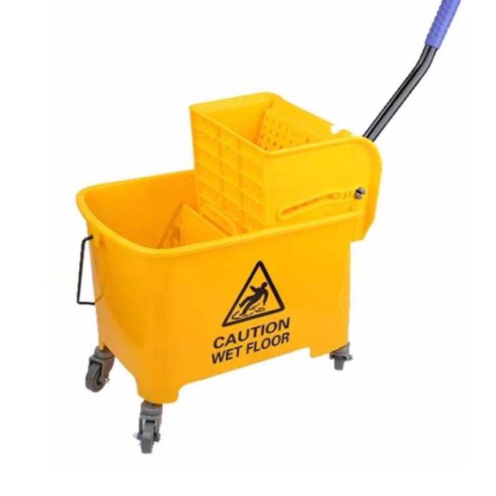 Heavy Duty Mop Bucket with Wringer Press Shopee Malaysia