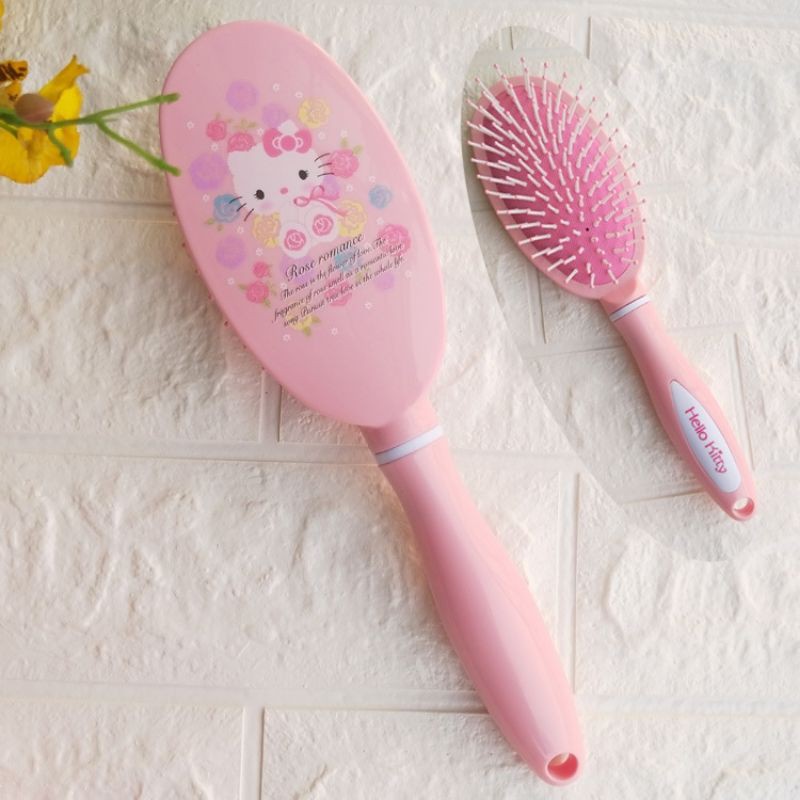 [ READY STOCK ]  Creative Cute Cartoon Kitty Hair Aroma Comb Anti Static Brush Sikat Styling Sandal Wood Jualan Murah