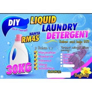 30kg Diy Liquid Laundry Detergent Sabun Cuci Baju Diy Shopee Malaysia