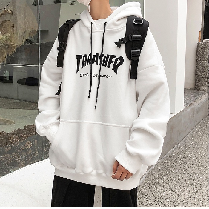 Factory Price】Men's Casual Hoodie Thrasher Flame Print Pattern Coat Fashion  Plus Size Men Clothing Thicken Loose Cotton Couple Wear Tops Sportswear |  Shopee Malaysia