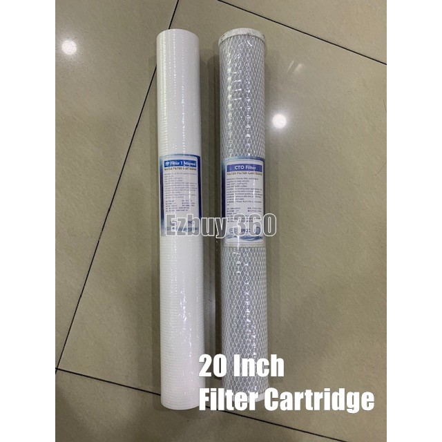 20 Inch 1Mircon PP Sediment & CTO Carbon Block Filter