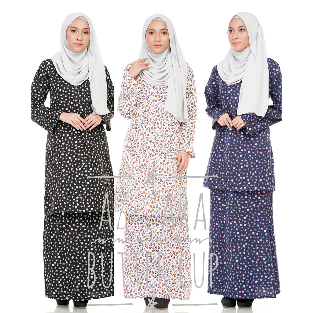  BAJU  KURUNG  PAHANG MODERN ENGLISH COTTON  Butter Cup 