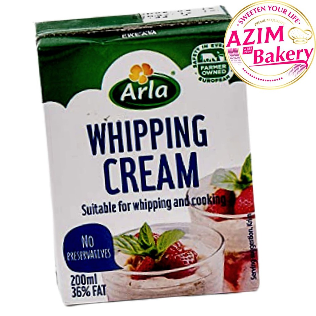 Arla Whipping Cream 200ml (Halal) by Azim Bakery Shopee Malaysia
