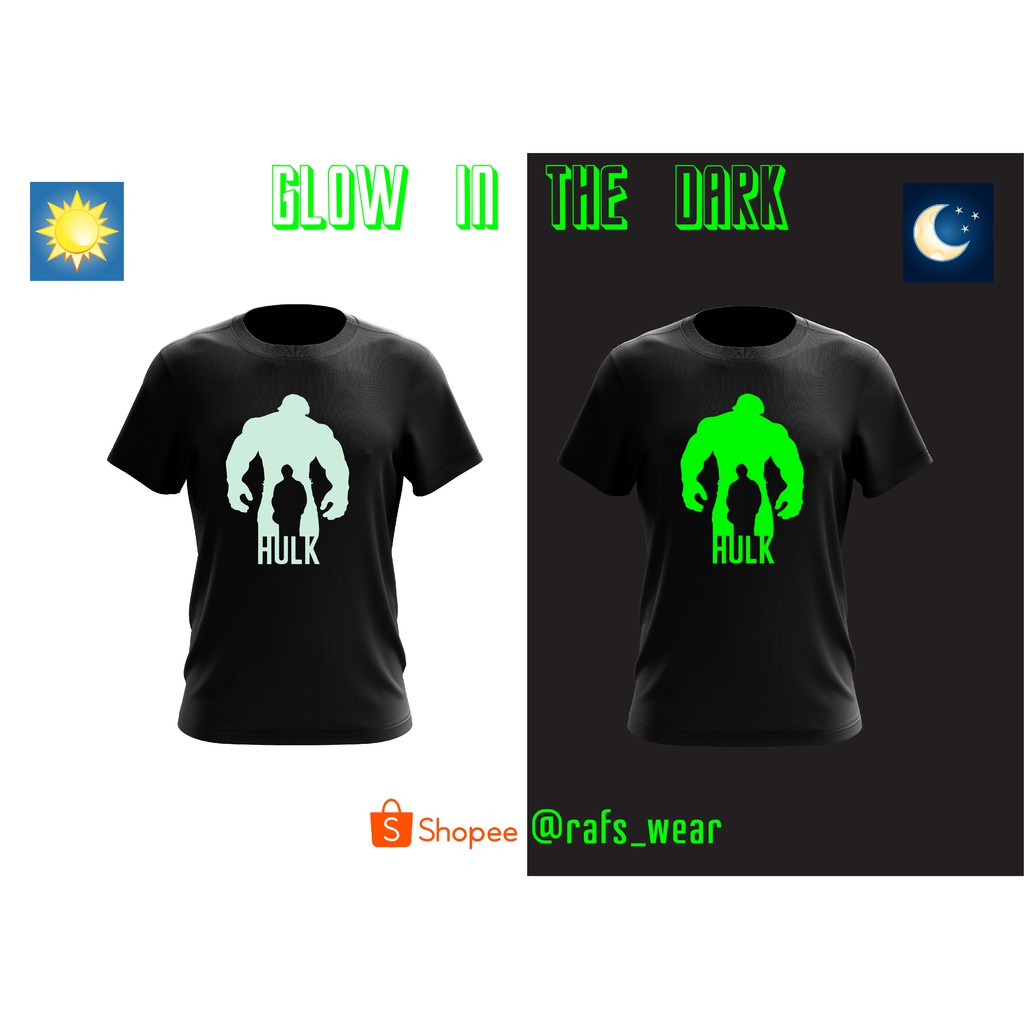 hulk glow in the dark t shirt