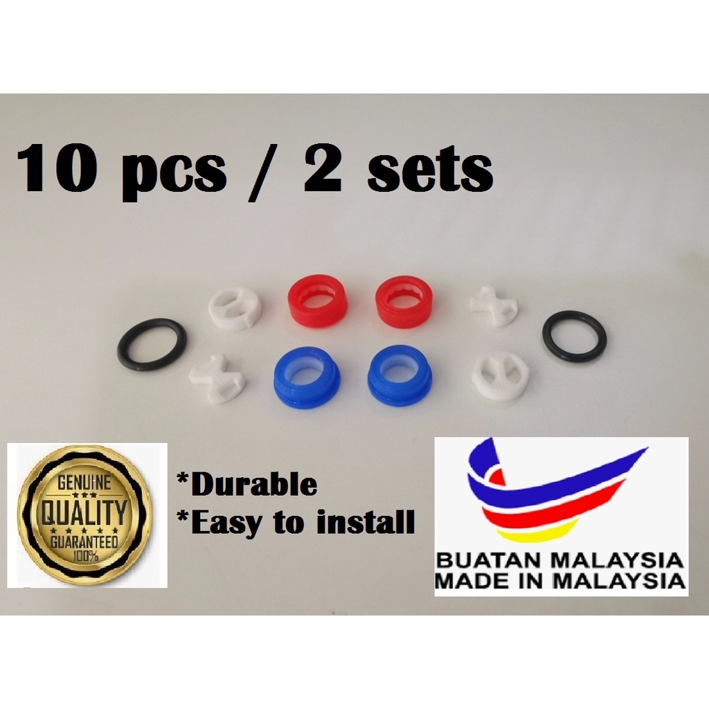 **Ready Stock** 2 SETS Valve Tap Ceramic Disc & Silicon Washer Gasket Repair Replacement / Getah untuk kepala paip sink