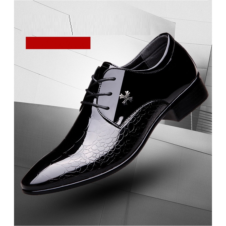 Men Dress Shoes Pointed Toe Bullock Oxfords Business Office Style