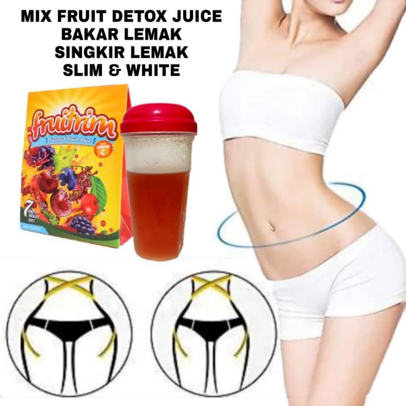 FRUITRIM ⚡FAST SHIPING⚡BEST SELLER⚡MINUMAN DETOX BUAH BERI VIRAL KURUS PUTIH DALAM 7 HARI