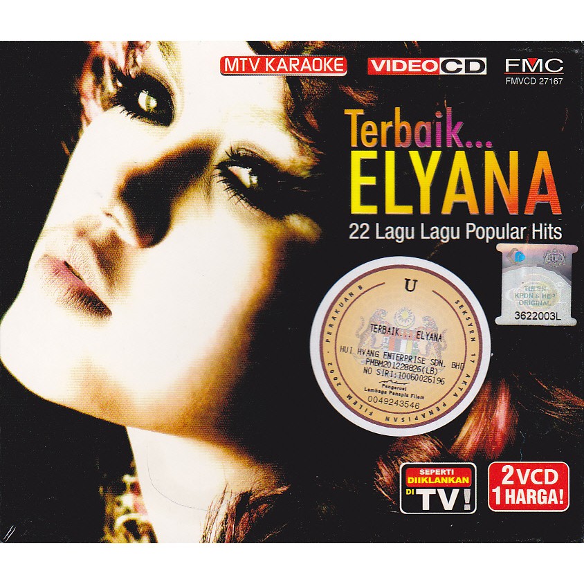 Elyana Terbaik 22 Lagu Lagu Popular Hits Mtv Karaoke 2 Vcd Shopee Malaysia
