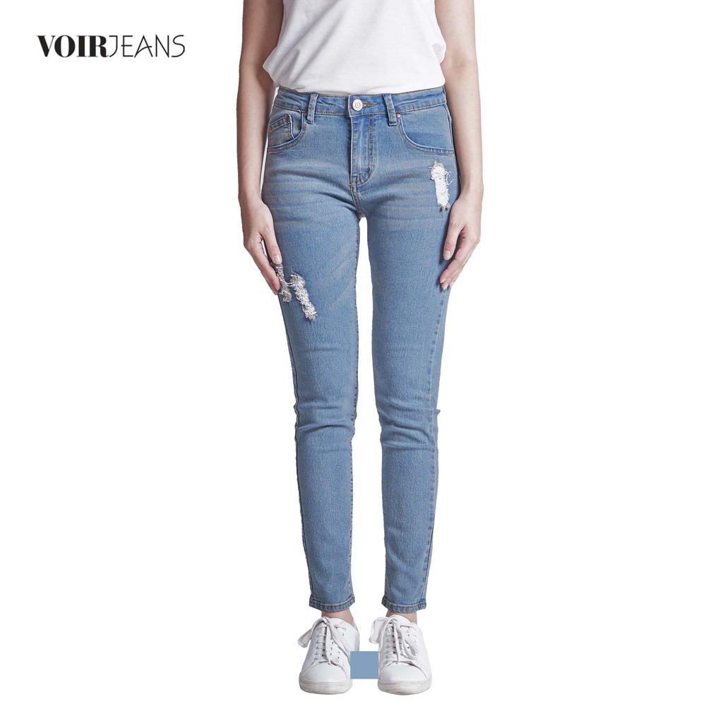 Voir Women S 305 Relax Slim Cut Medium Rise Waist Jeans Vj3199 B Shopee Malaysia