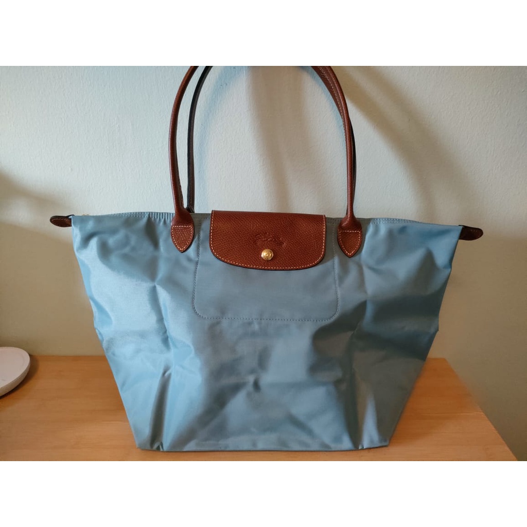 LONGCHAMP Le Pliage Type S Modele Depose Nylon Bag Blue CBM Initial