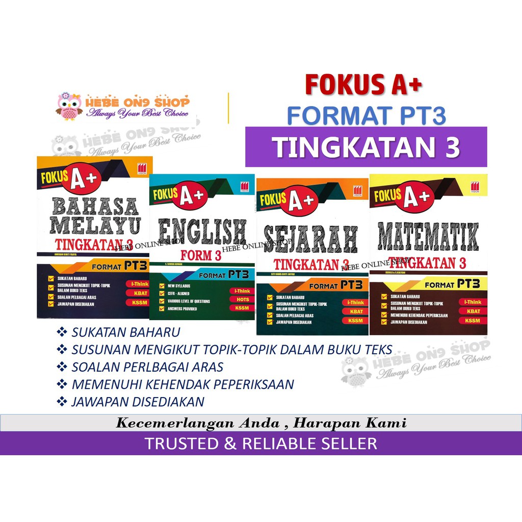 Buku Latihan Tingkatan 3 FOKUS A+ KSSM Berformat PT3 Edisi ...