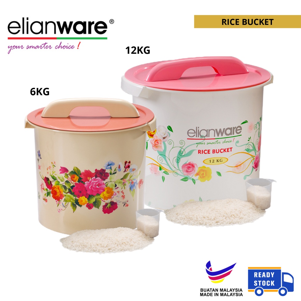 GDH | Plastic Rice Bucket Rice Dispenser Baldi beras Nasi Penyimpan Beras Penyutup Rice storage container 5~12kg