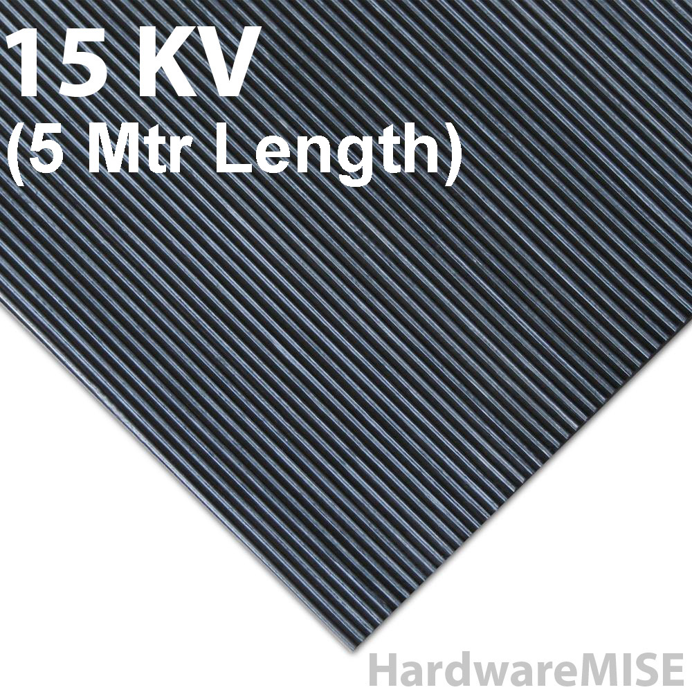 Corrugated Electrical Safety Rubber Mat Ribbed Electrical Insulation