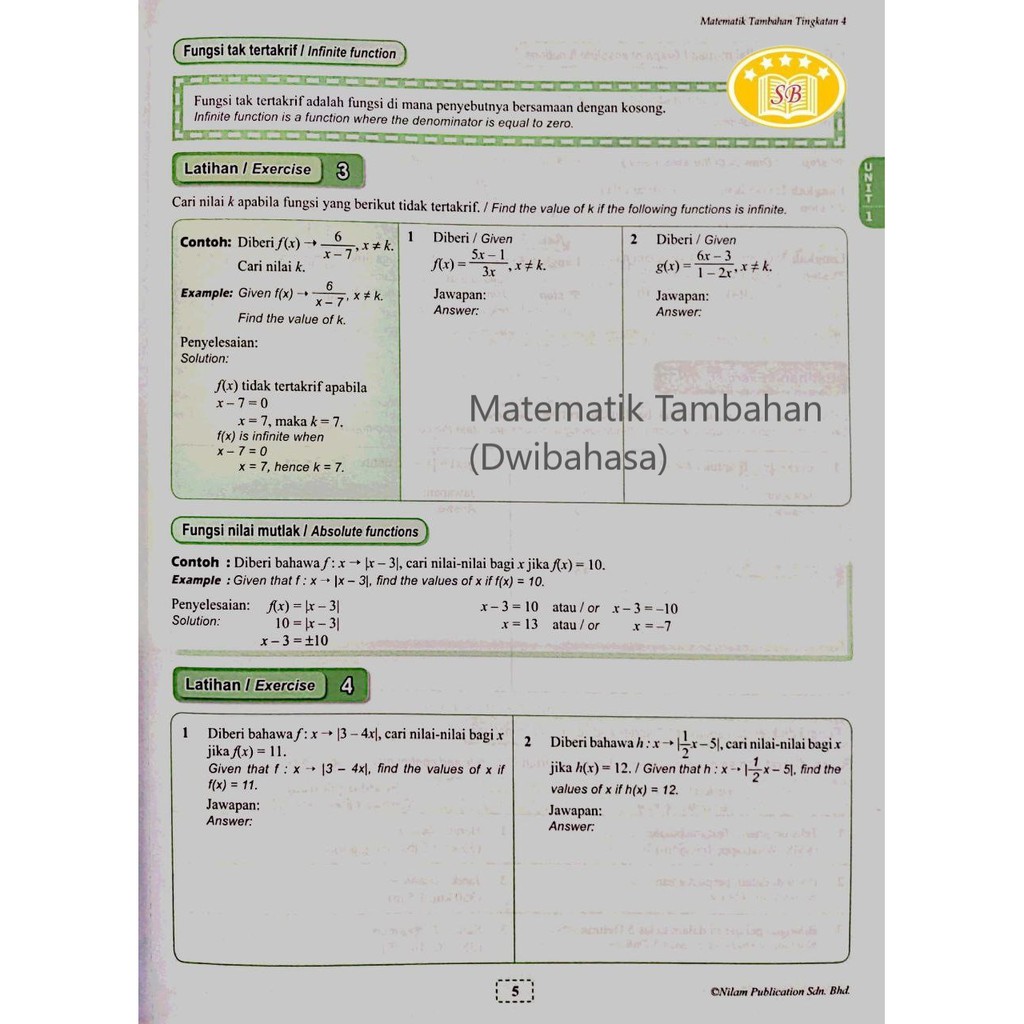 Jawapan Modul Matematik Tambahan Tingkatan 4 Nilam Publication Kbsm