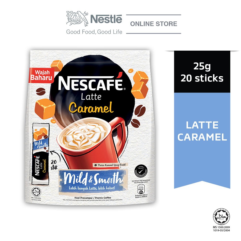 NESCAFE Latte Caramel (25g x 20s) | Shopee Malaysia