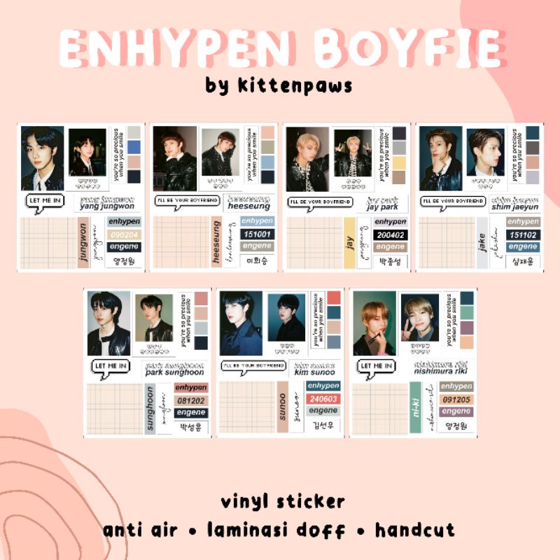 buy enhypen boyfriend sticker aesthetic seetracker malaysia