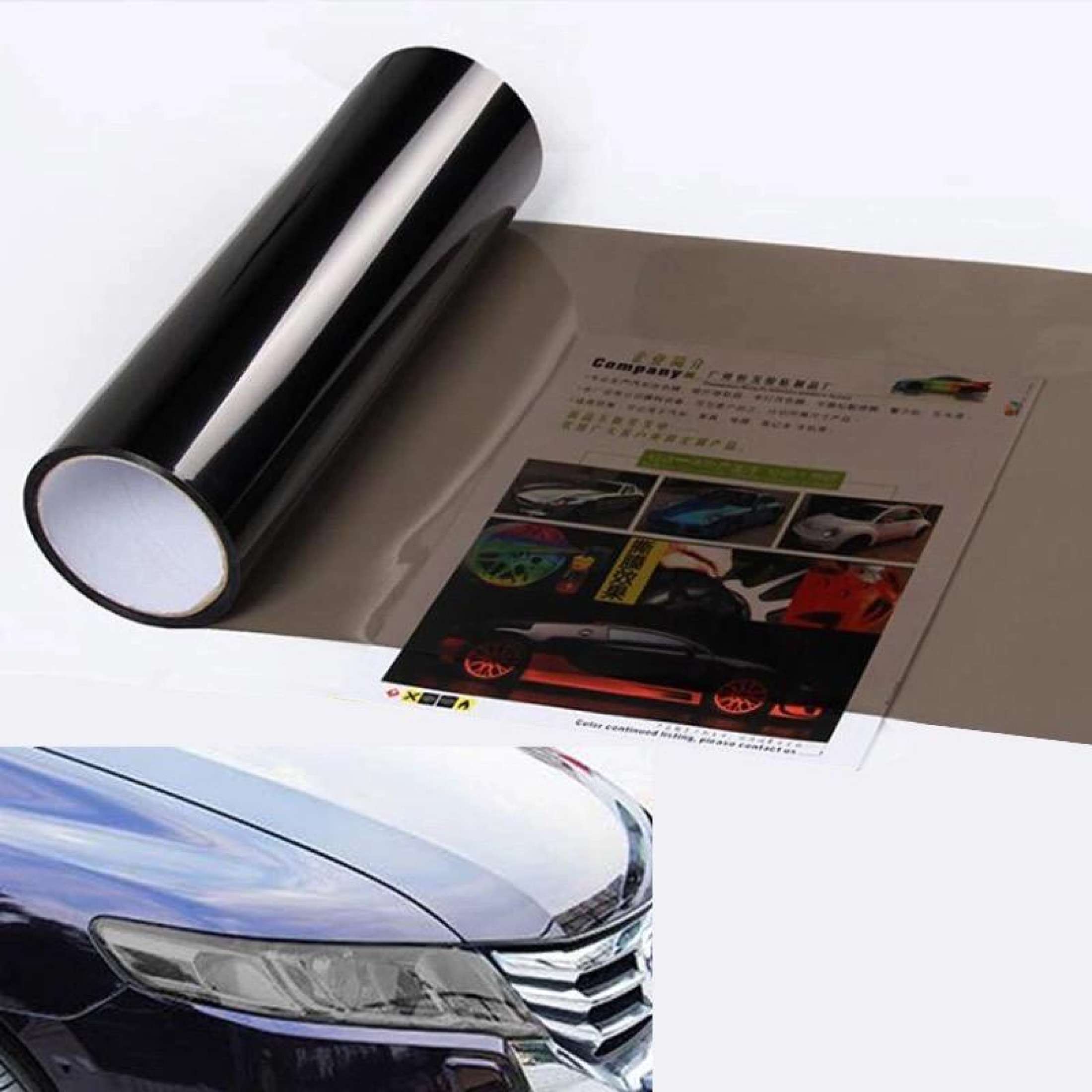 30CM x 900CM Car Headlamp Headlight Tail Fog light TailLight Smoke Tint Vinyl Film Sticker headlamp cover protector