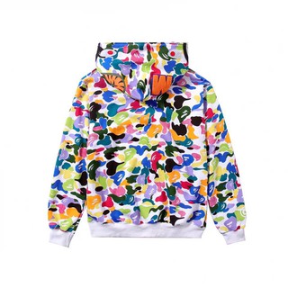 🔥BEST BUY🔥BAPE Hoodie Rainbow Camo Shark Japan Streetwear Couple Unisex ...