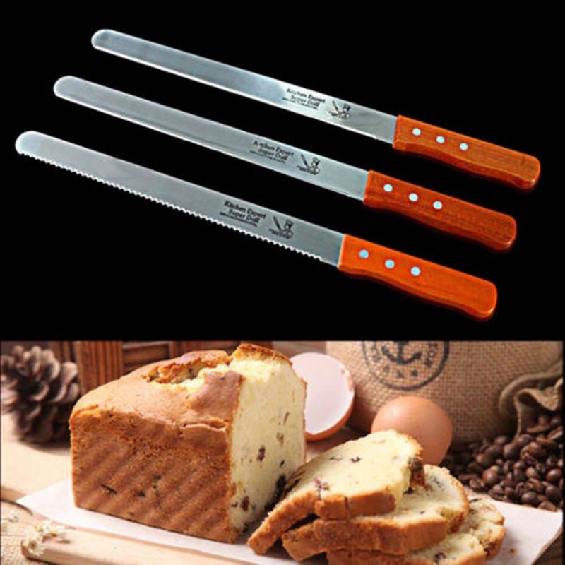 12" cake knife bread knifes bread knife flat teeth pisau kek 12inchi