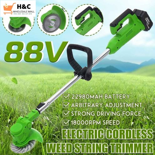 88V Electric Grass Trimmer Cutter Lawn Garden Tools Mesin Potong Rumput Lawn Mower Multi-Function Mower