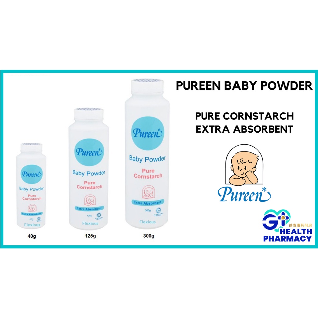 Pureen Pure Cornstarch Baby Powder 40g / 125g / 300g Shopee Malaysia