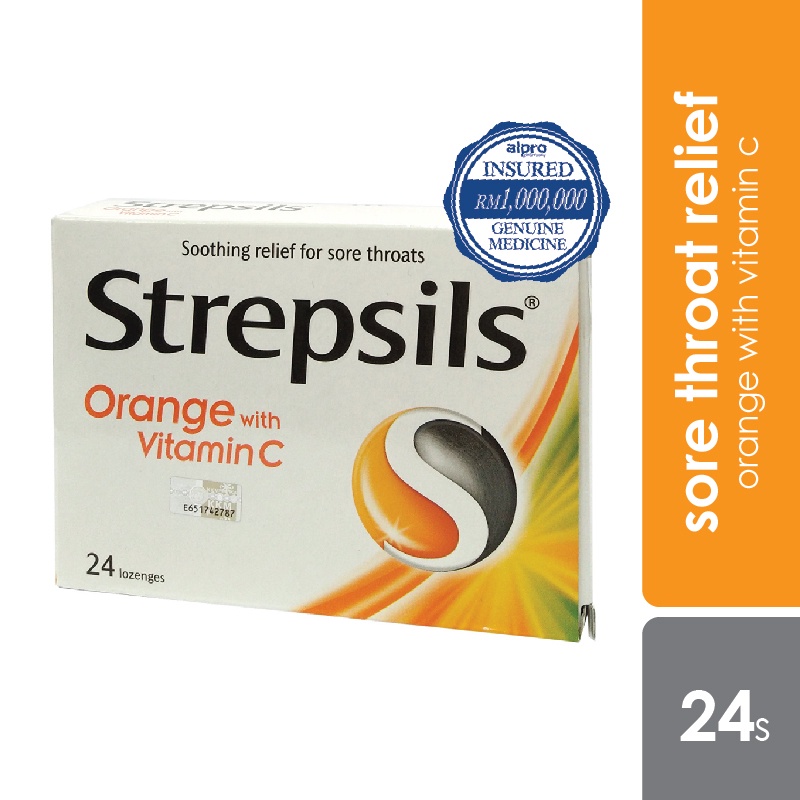 Strepsils Vitamin C (24s) For sore throat relief Shopee Malaysia