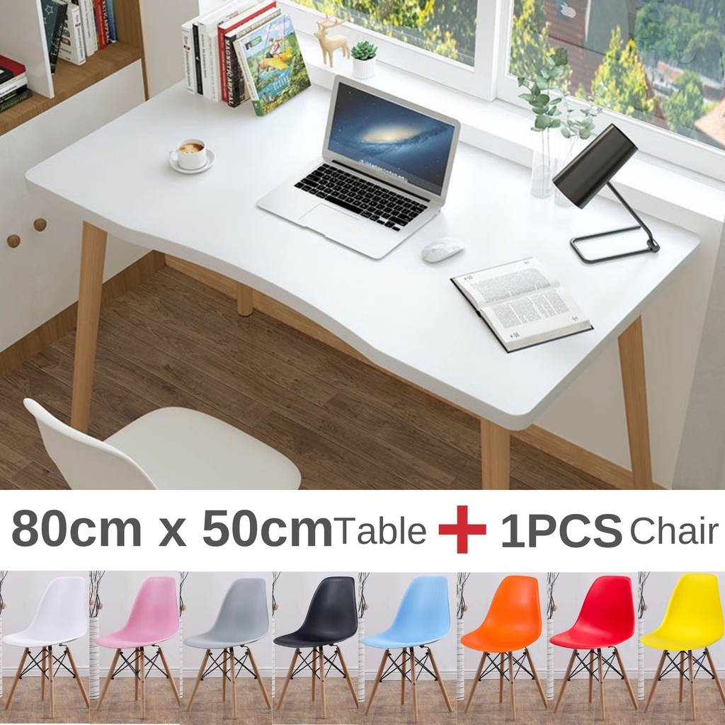 COMBO Nordic Writing Table Office Desks Computer Modern Meja + Eames Chair Modern Style Kerusi ( Table + Chair )