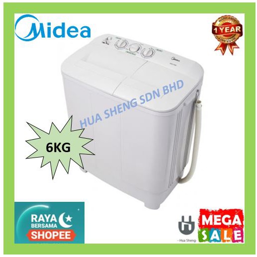 MIDEA WASHING MACHINE SEMI AUTO MSW6008P (6KG) Shopee Malaysia