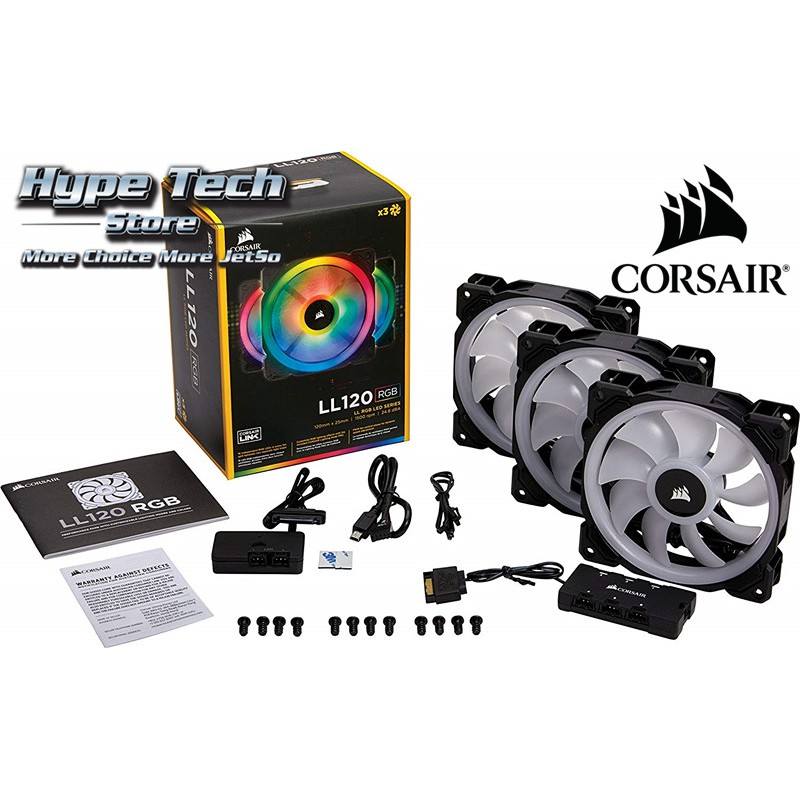 CORSAIR LL120 RGB 120mm Dual Light Loop LED 3 FAN PACK WITH LIGHTNING NODE  PRO | Shopee Malaysia